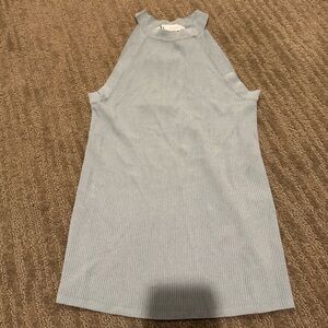 Zara blue ribbed tank top